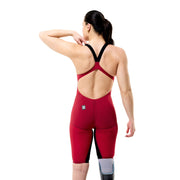 SPEEDO WOMENS FASTSKIN LZR PURE VALOR 2.0 OPENBACK KNEESKIN REGAL RED - Red