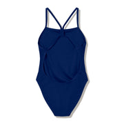 SPEEDO WOMENS SOLID ENDURANCE+ MAX V - BACK 2.0 SWIMSUIT - Navy
