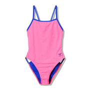 SPEEDO WOMENS SOLID TRI BACK SWIMSUIT HOPE PINK - Pink