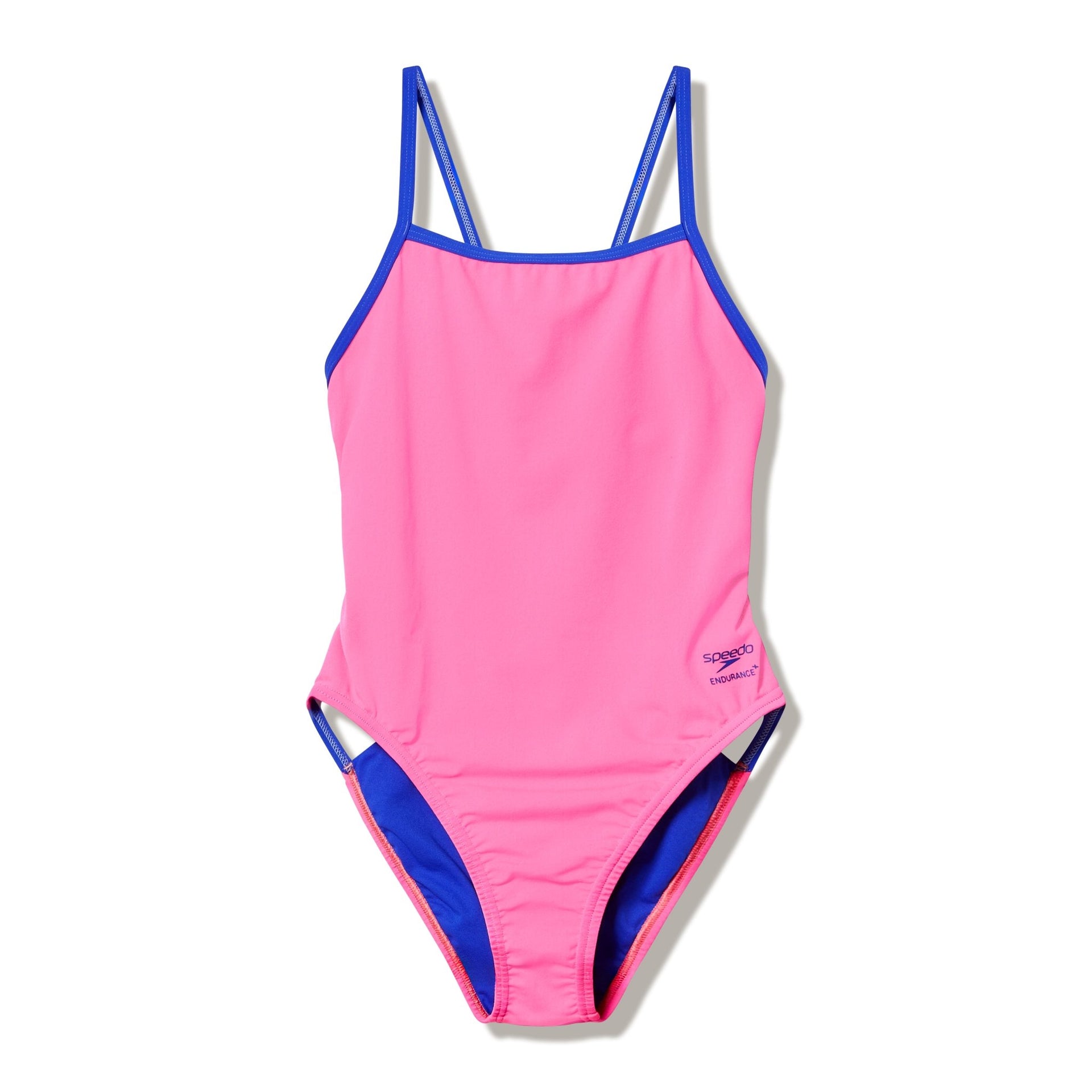 SPEEDO WOMENS SOLID TRI BACK SWIMSUIT HOPE PINK - Pink