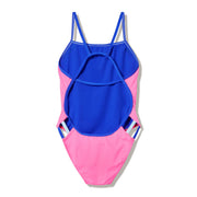 SPEEDO WOMENS SOLID TRI BACK SWIMSUIT HOPE PINK - Pink