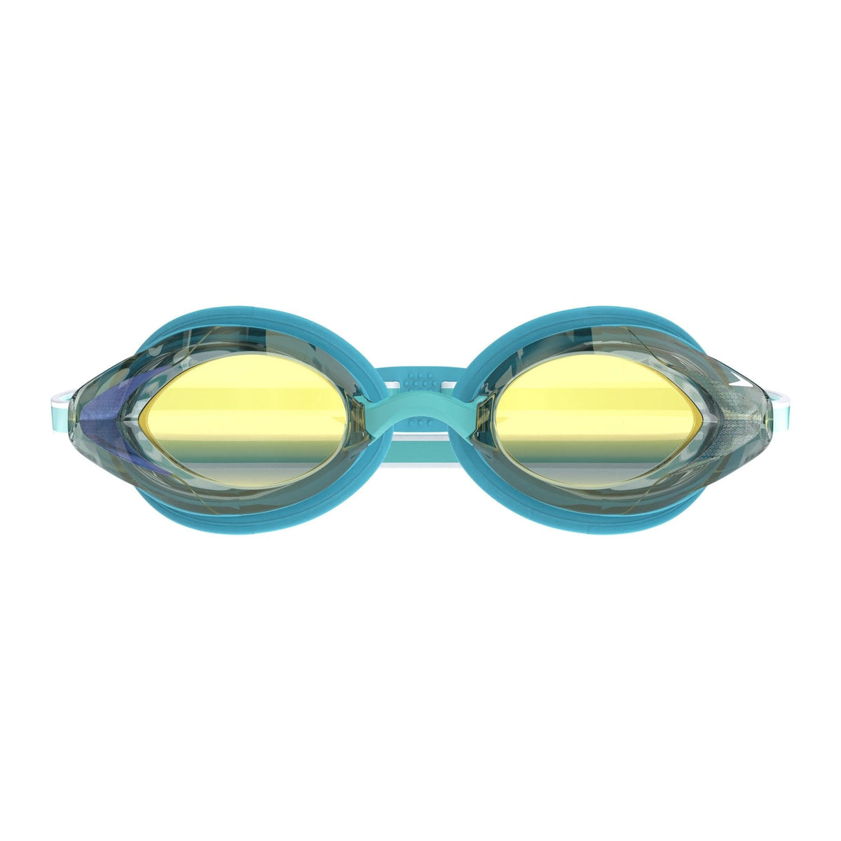 SPEEDO WOMENS VANQUISHER 3.0 MIRROR GOGGLES CELESTE/GOLD