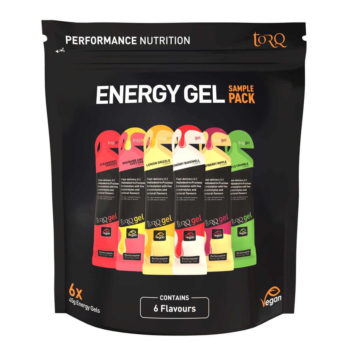 TORQ ENERGY GEL SAMPLE PACK - 6 x 45g