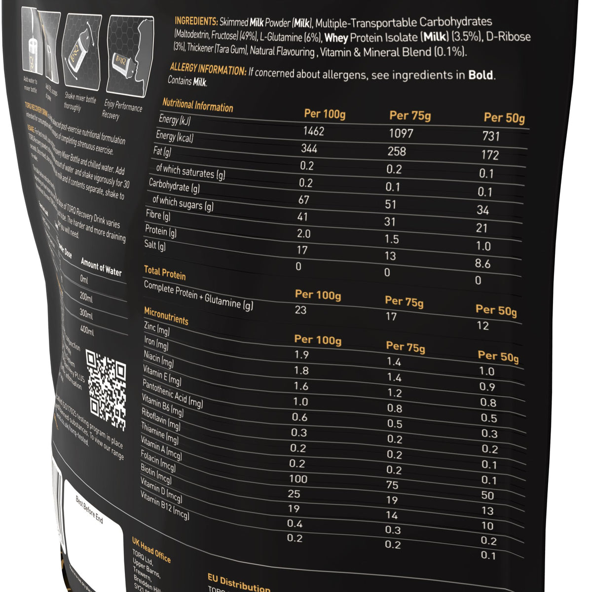 TORQ RECOVERY POUCH COOKIES & CREAM