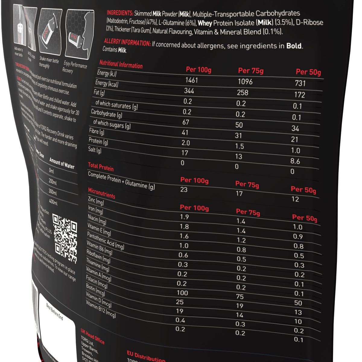TORQ RECOVERY POUCH STRAWBERRIES & CREAM