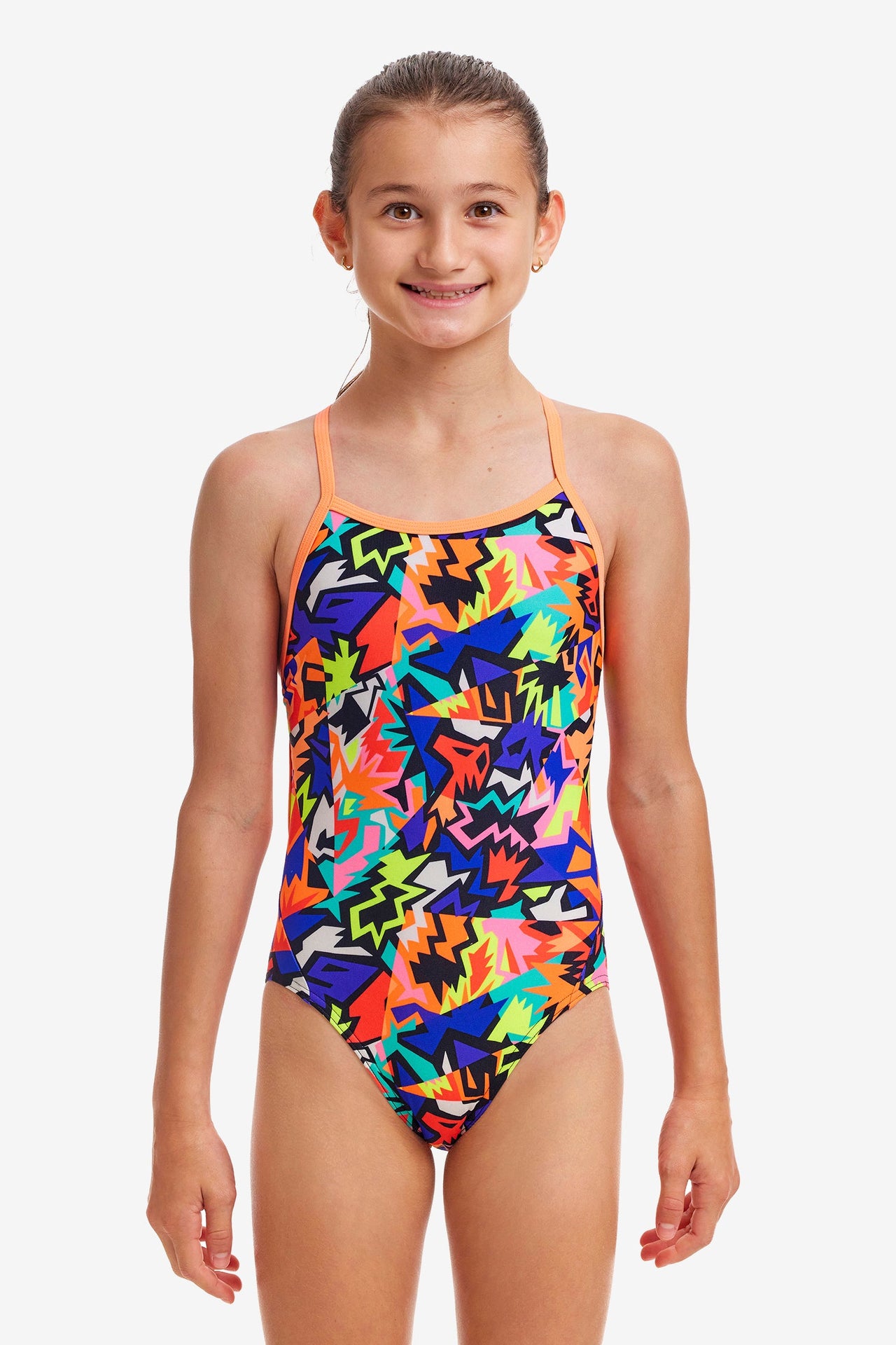 FUNKITA GIRLS SAW TOOTH TWISTED ONE PIECE - Multicolour
