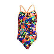 FUNKITA GIRLS SAW TOOTH TWISTED ONE PIECE - Multicolour