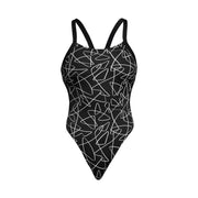 FUNKITA WOMENS TEXTA MESS BRACE FREE ONE PIECE Swimsuit Funkita Black 