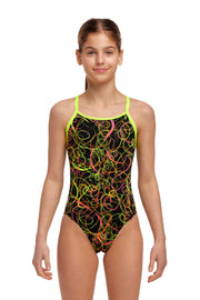 FUNKITA GIRLS WHIP LASH DIAMOND BACK ONE PIECE Swimsuit Funkita Multicolour