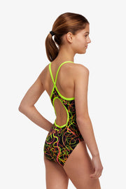 FUNKITA GIRLS WHIP LASH DIAMOND BACK ONE PIECE Swimsuit Funkita Multicolour