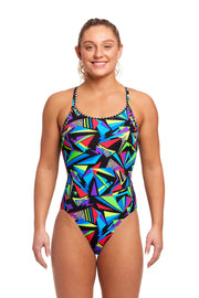 FUNKITA WOMENS BEAT IT DIAMOND BACK ONE PIECE Swimsuit Funkita Multicolour