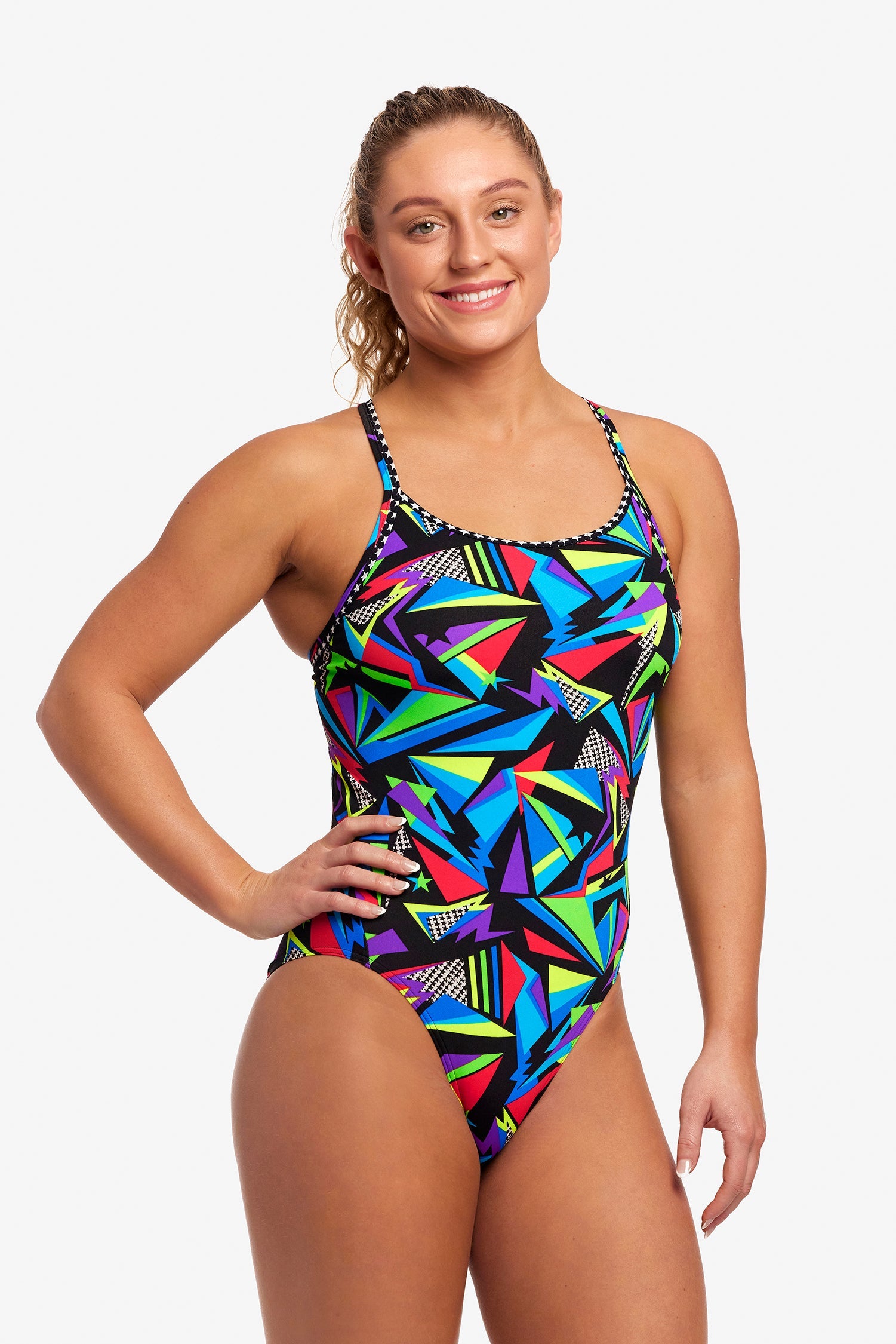 FUNKITA WOMENS BEAT IT DIAMOND BACK ONE PIECE Swimsuit Funkita Multicolour