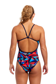 FUNKITA WOMENS PATRIOT BEAT SINGLE STRAP ONE PIECE Swimsuit Funkita Multicolour