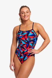 FUNKITA WOMENS PATRIOT BEAT SINGLE STRAP ONE PIECE Swimsuit Funkita Multicolour