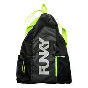 FUNKY TRUNKS NIGHT LIGHTS GEAR UP MESH BACKPACK - Black