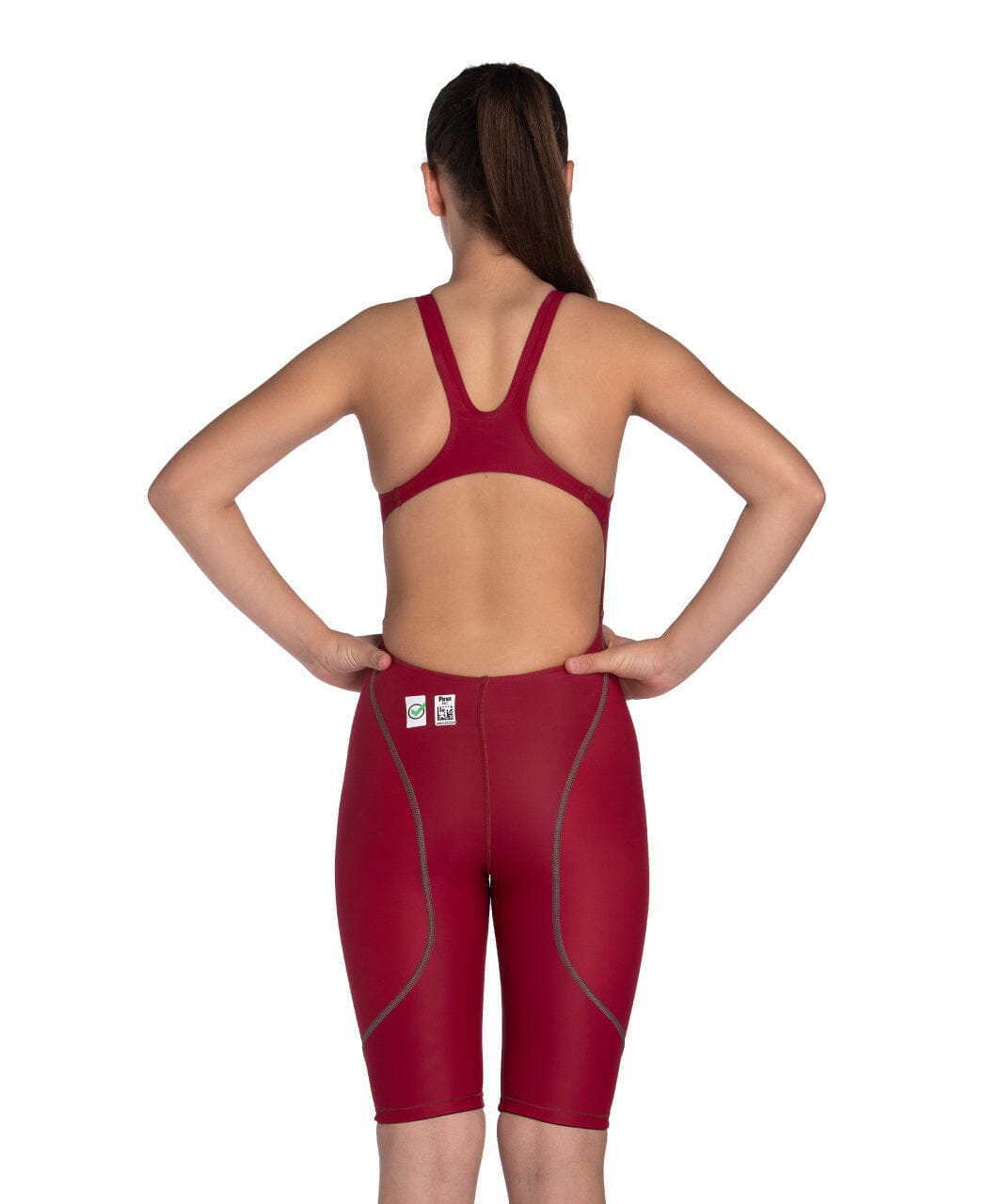 ARENA GIRLS POWERSKIN ST NEXT OPEN BACK KNEESUIT
