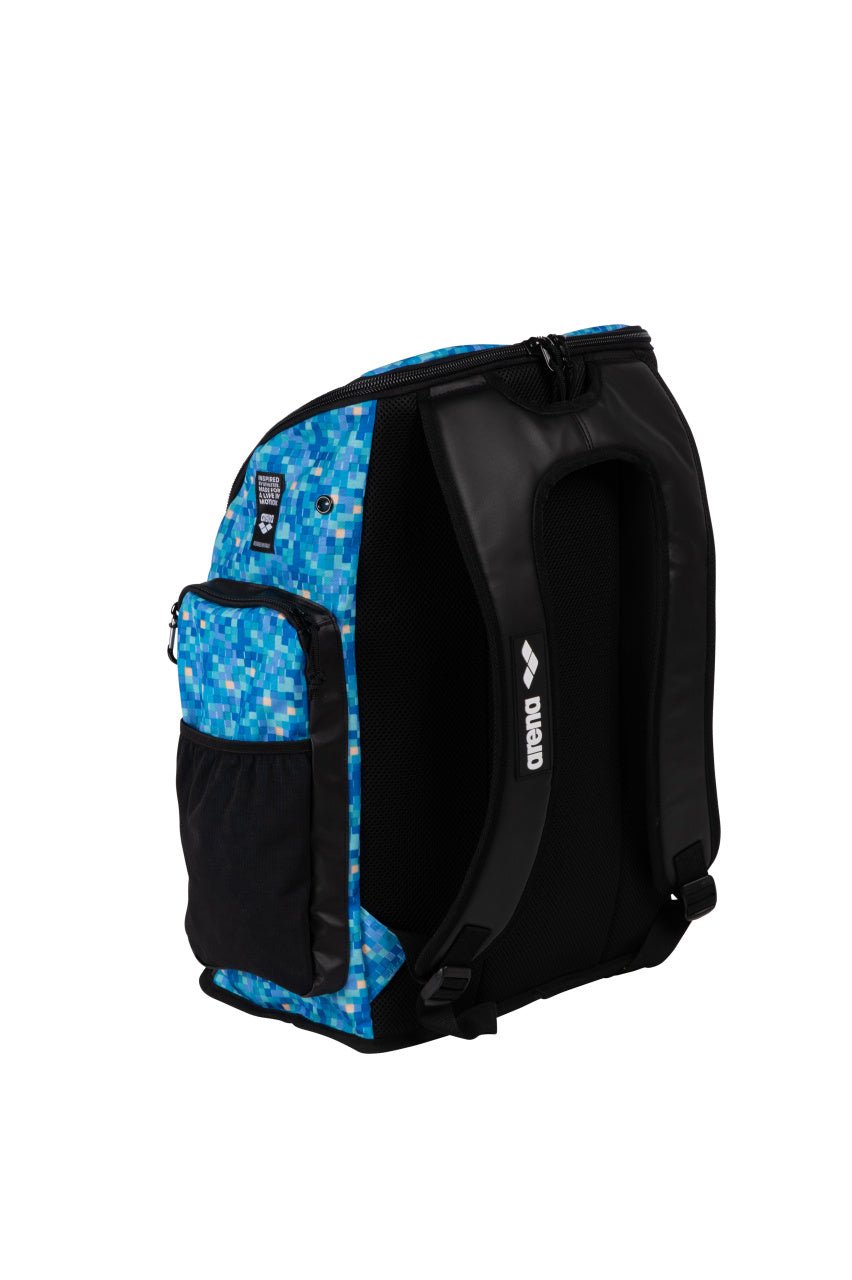 ARENA SPIKY III BACKPACK 45 ALLOVER POOL TILES - Blue