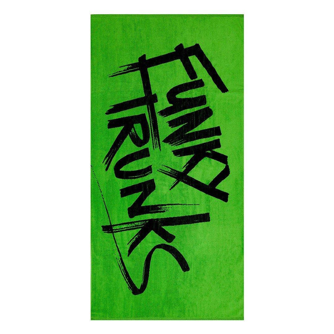 FUNKY TRUNKS TAGGED COTTON JACQUARD TOWEL - Green