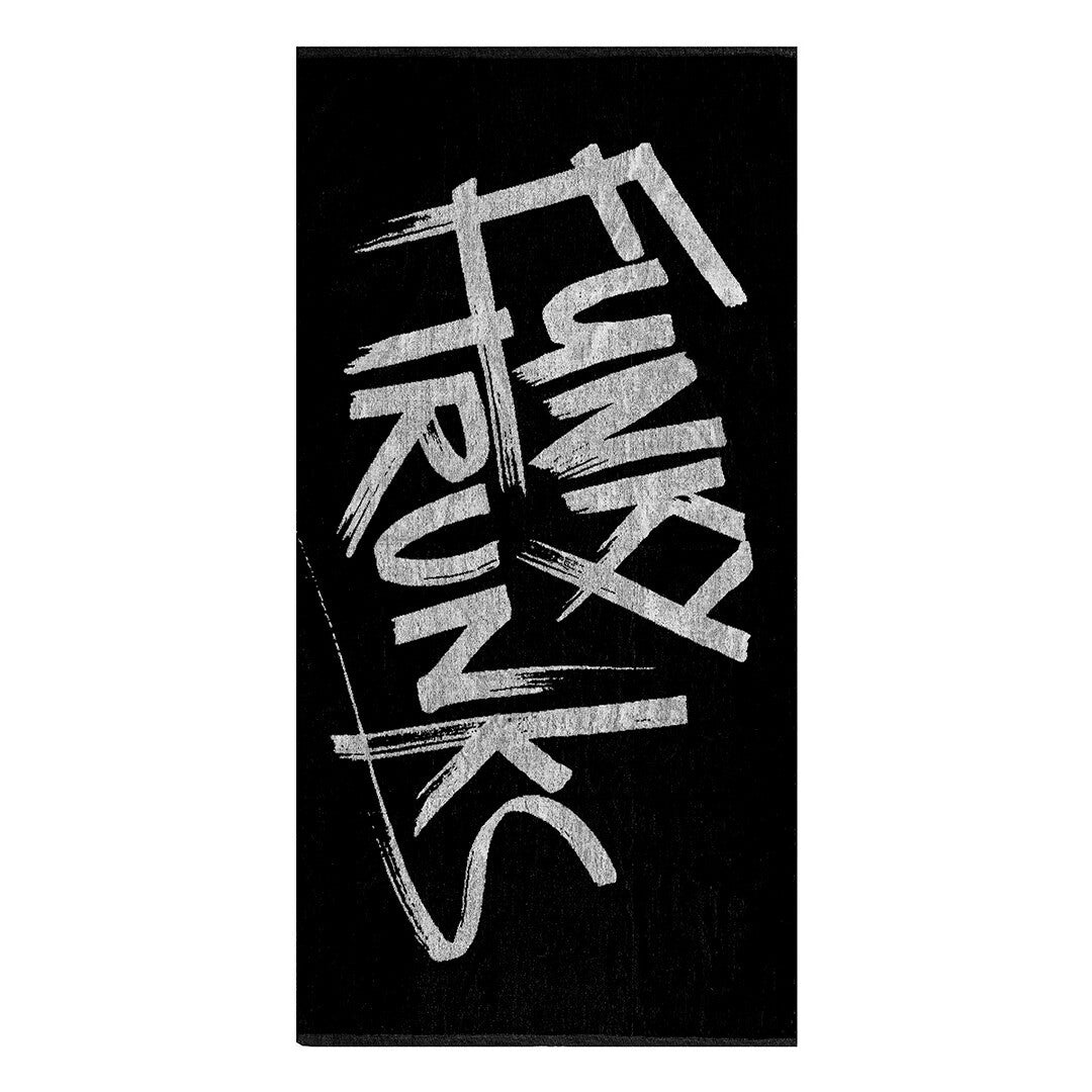 FUNKY TRUNKS TAGGED COTTON JACQUARD TOWEL - Black